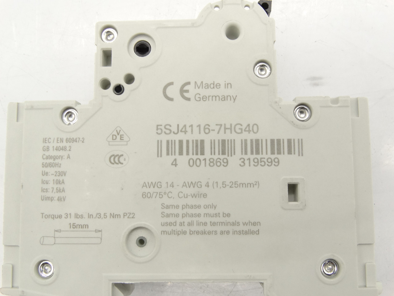 Siemens 5SJ4116-7HG40 — photo 2